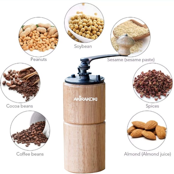 AKIRAKOKI Manual Coffee Grinder Wooden Cast Iron Burr - Picture 9 of 16